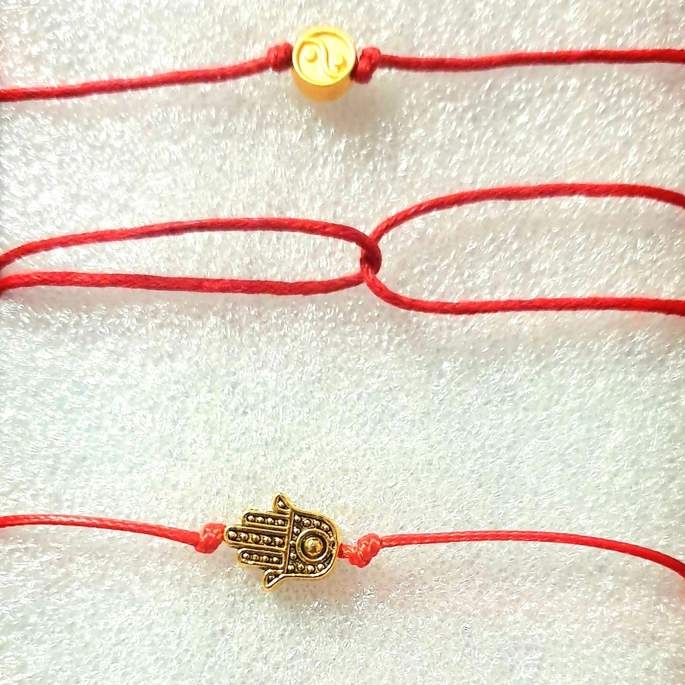 New! Red string adjustable bracelets
